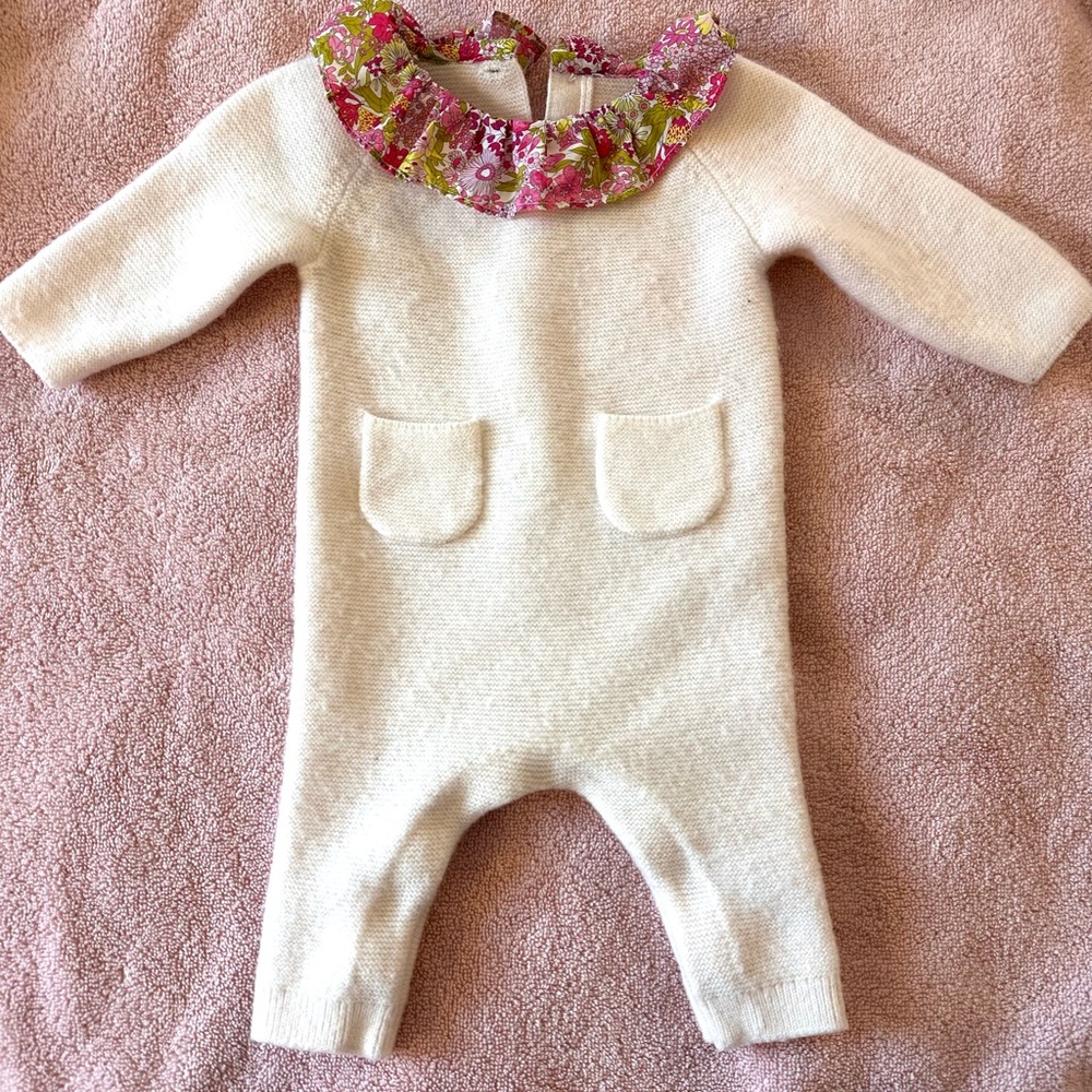Jacadi wool one piece outfit w/ Liberty collar